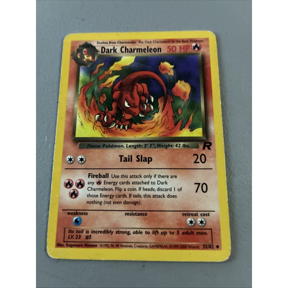 Dark Charmeleon 32/82 Team Rocket 1st Edition Pokemon TCG 2000 Very Light Play